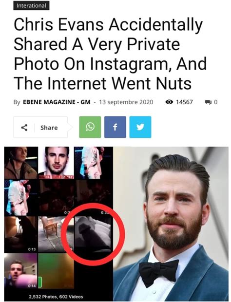 chris evans penis|Chris Evans speaks out over leaked nude